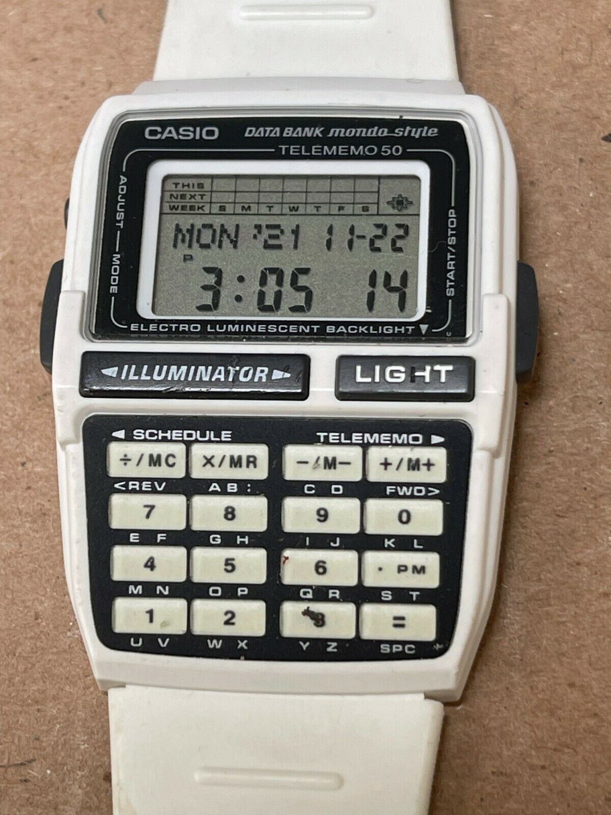 Vintage Casio DBC-63 Data Bank Calculator Watch 1997 Mondo