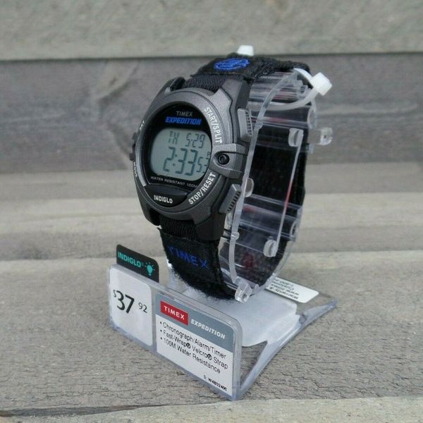 Timex Expedition Watch Chronograph / Alarm / Timer /Black Case & Strap