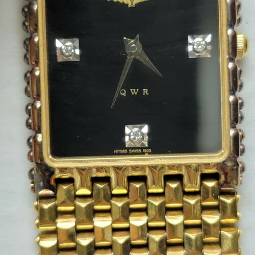 Longines QWR HT1965 Swiss 1500 Gold Rectangular Dress Watch