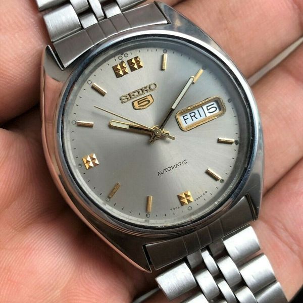 Seiko 5 1985 GREY Sunburst dial Vintage 6309-8840 Automatic Full Mint Works  Fine | WatchCharts