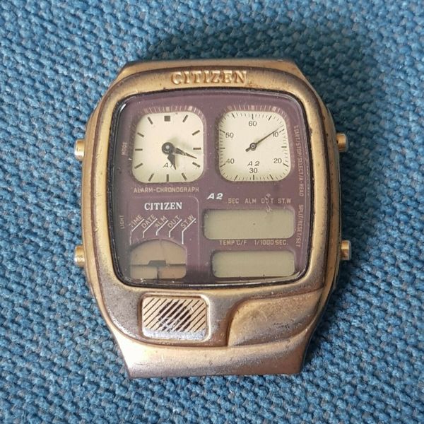 Vintage Citizen Temperature AnaDigi 8988 Japan Digital Watch parts