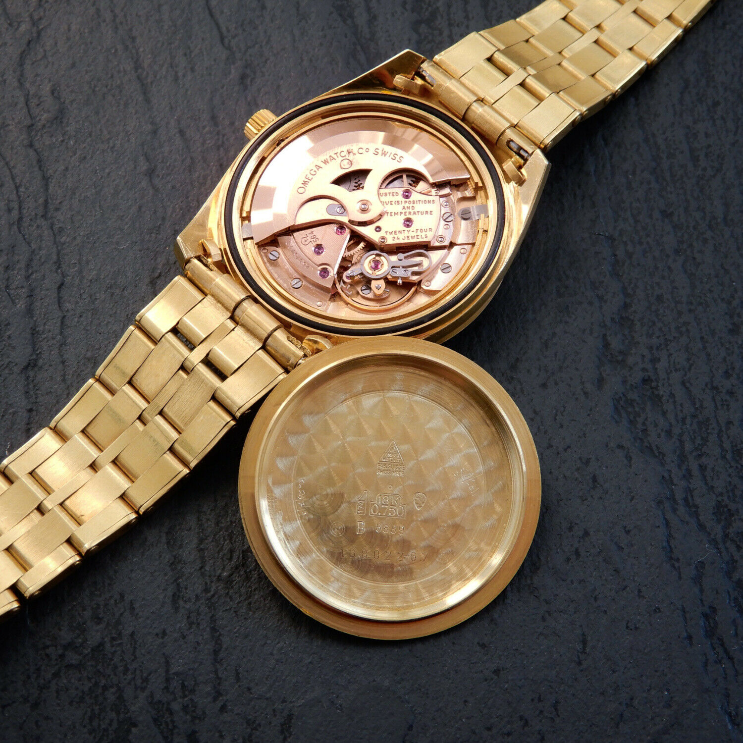 Omega Chronometer Seamaster 18k 750 Solid Gold 168022-67 Cal