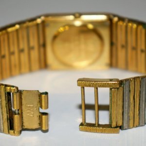 Vtg Raymond Weil Geneve 9056 Two Tone 18k Gold Electroplated 24mm