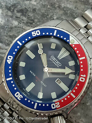 VINTAGE SEIKO DIVER 4205-0156 BLUE MOD AUTOMATIC