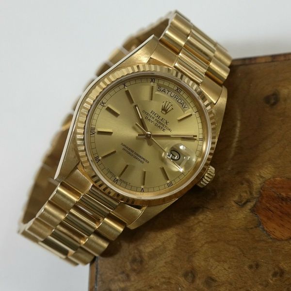 1985 Rolex Day-Date on 8385 Presidential, Single Quickset, 18038, Sharp | WatchCharts