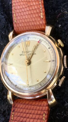 VINTAGE JUNGHANS BULOVA POST GERMAN MADE WRIST ALARM 10k G F. ORG