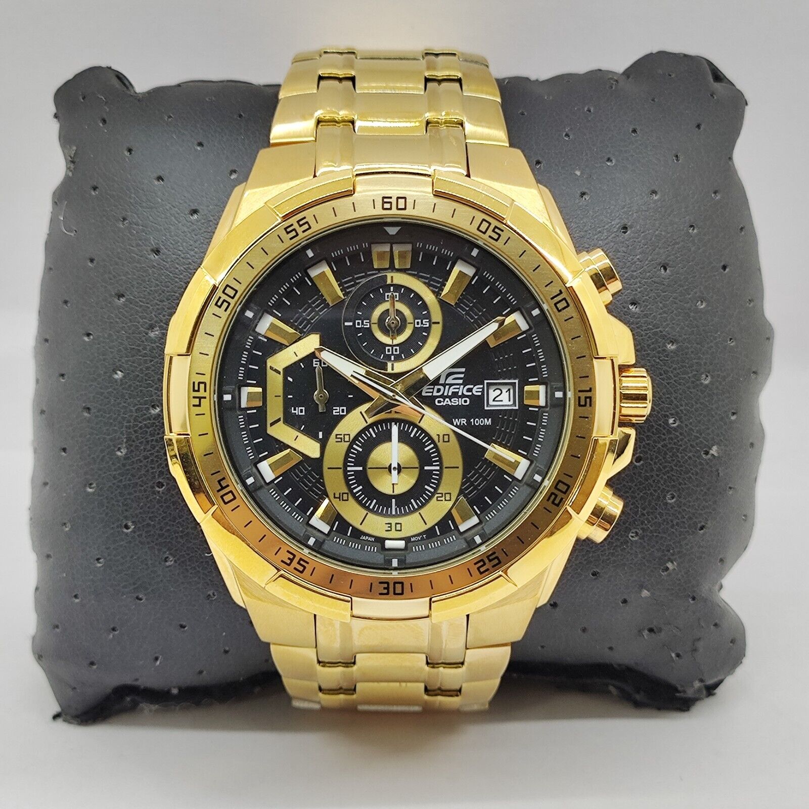 Edifice full hot sale gold watch