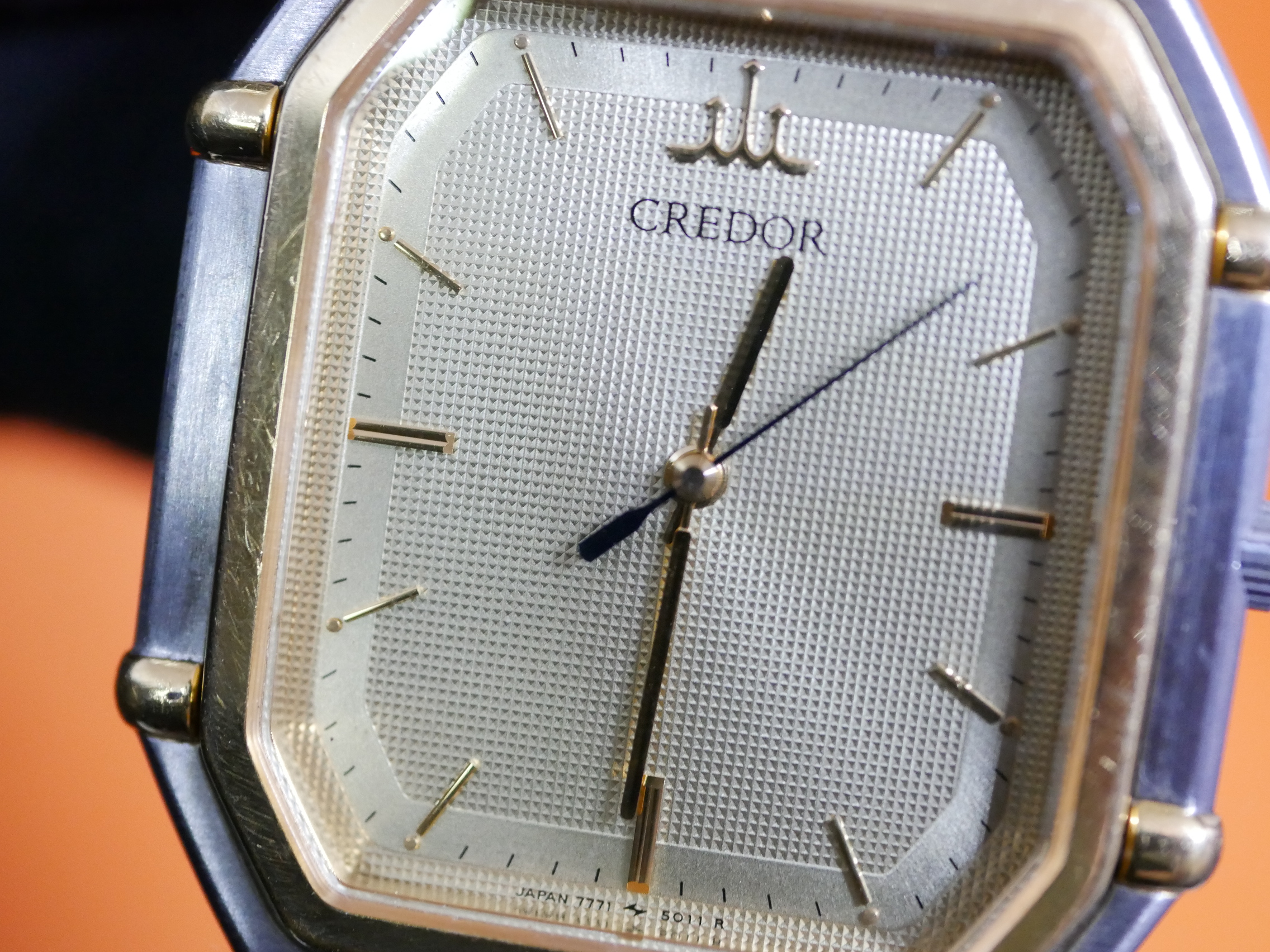 WTS] Seiko Credor 22kt Gold Plated 7771-5010 Tank Quartz Watch for