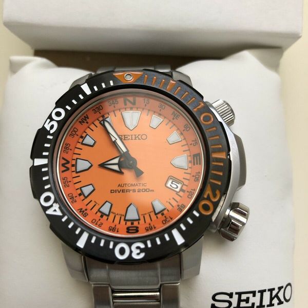 SEIKO SNM037 ORANGE LAND MONSTER - MSRP $475 AUTOMATIC DIVERS WITH BOX |  WatchCharts