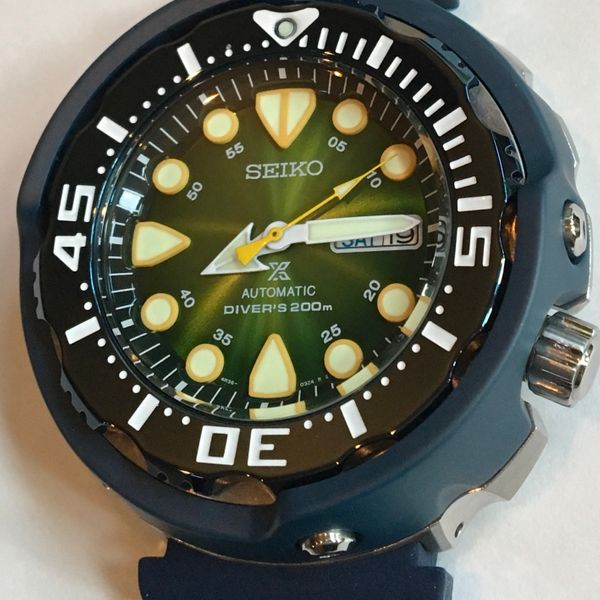 Seiko SRPA99K1 green sea turtle tuna limited edition | WatchCharts ...