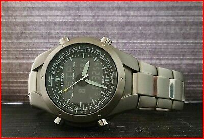 Perfect Seiko World Time H023-00D0 ANA-DIGI Chrono Alarm 42mm