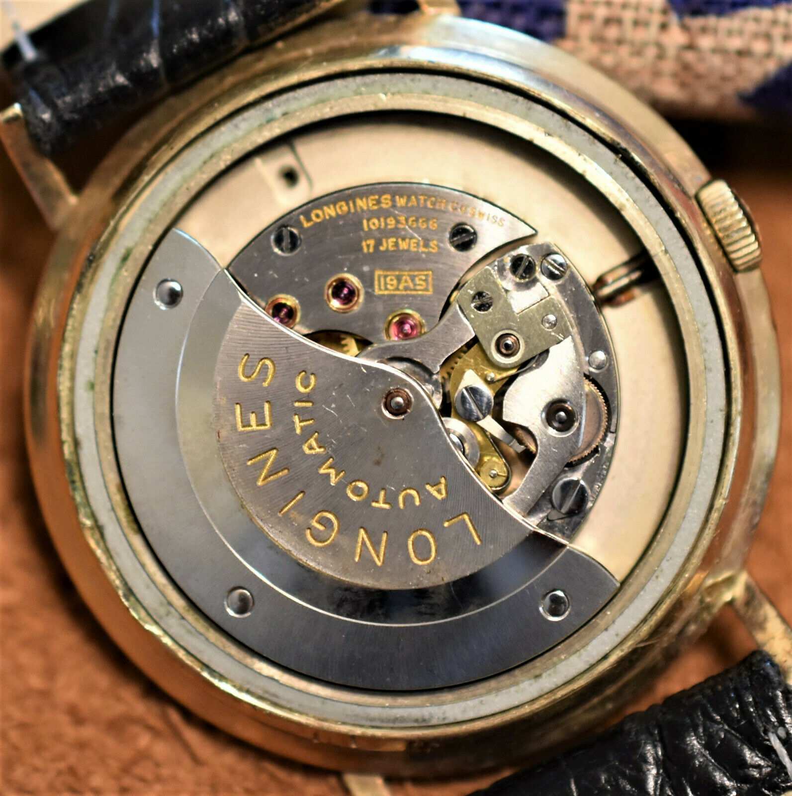 Uncommon 1956 Longines Hidden Crown Honeycomb Dial Ref 2115