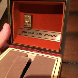 Bulova Accutron Wood Grain Vintage Watch Box