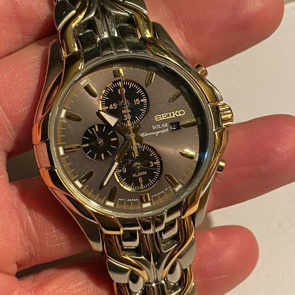 SEIKO SOLAR CHRONOGRAPH WITH V172 MOVEMENT, 44MM CASE, EXCELLENT