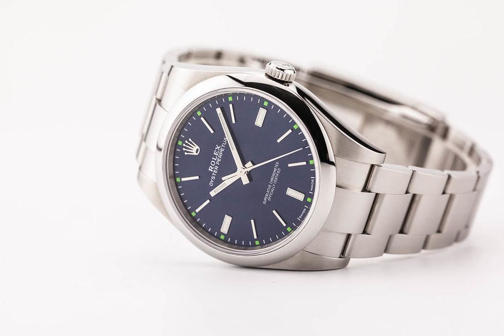 Rolex oyster perpetual 39 blue clearance dial