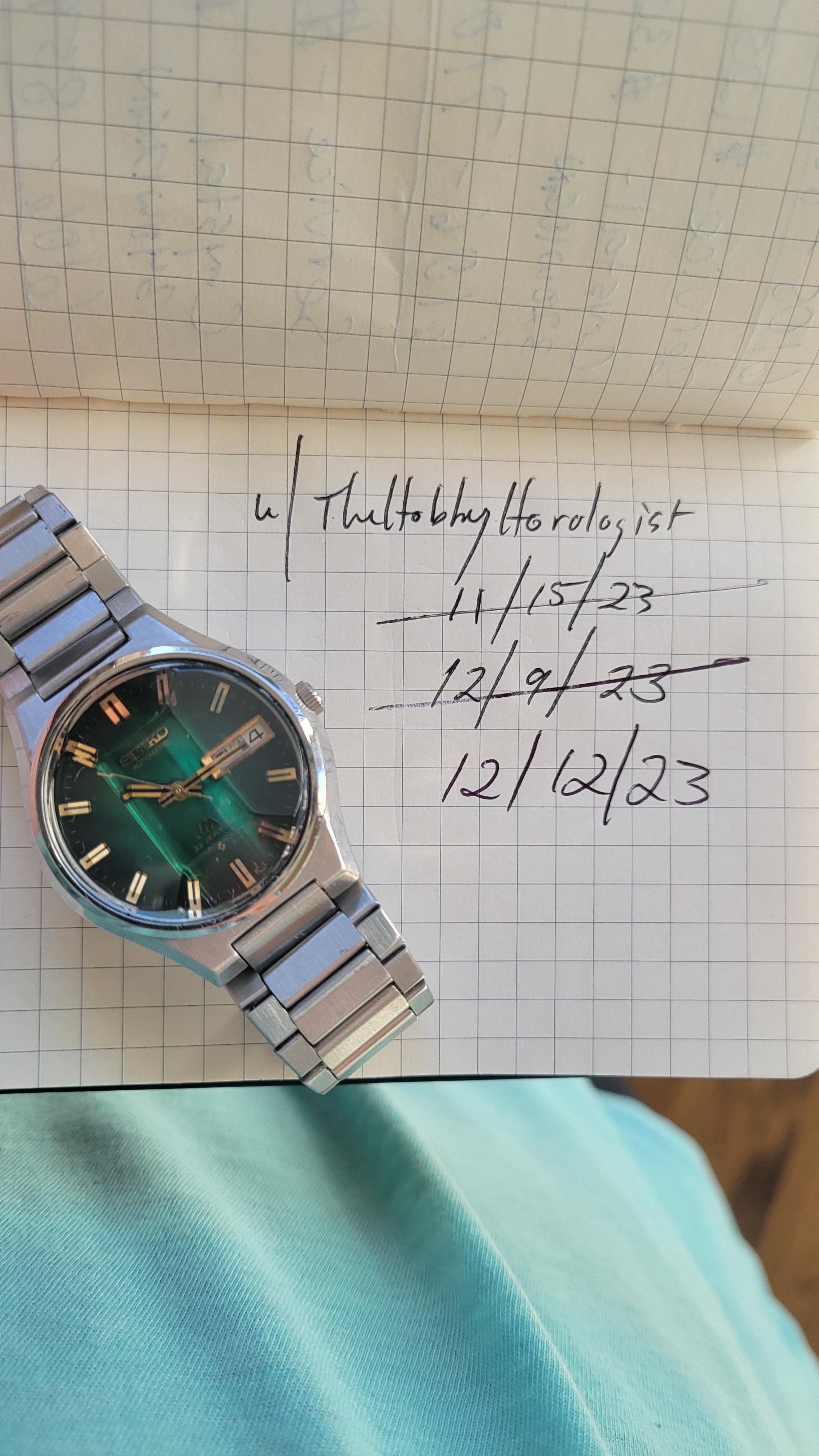 WTS] Seiko Lord Matic 5606-7350 Emerald Green - Serviced - $225