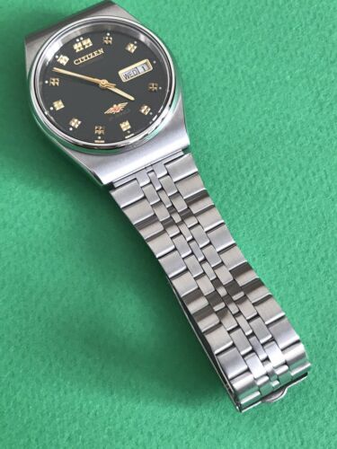 Vintage Citizen Automatic Mens Watch 36mm 4-039203 Day Date Stainless 8\