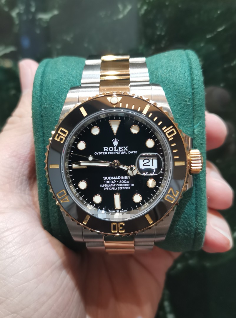 Rolex submariner half gold sale