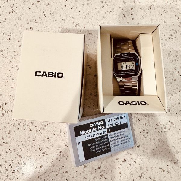 Casio Collection Stainless Steel Watch A163WA-1QES New Open Box ...
