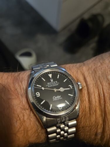 ROLEX /CARTIER EXPLORER 5500-VINTAGE ROLEX CASE & DIAL&SWISS ETA