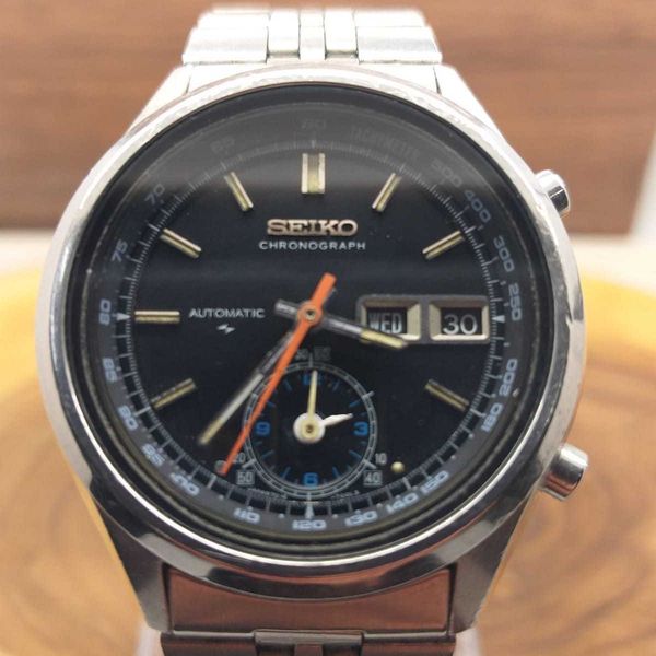 Vintage Seiko 7016 7000 New service Chronograph FLYBACK BLACK DIAL RUNNING  | WatchCharts