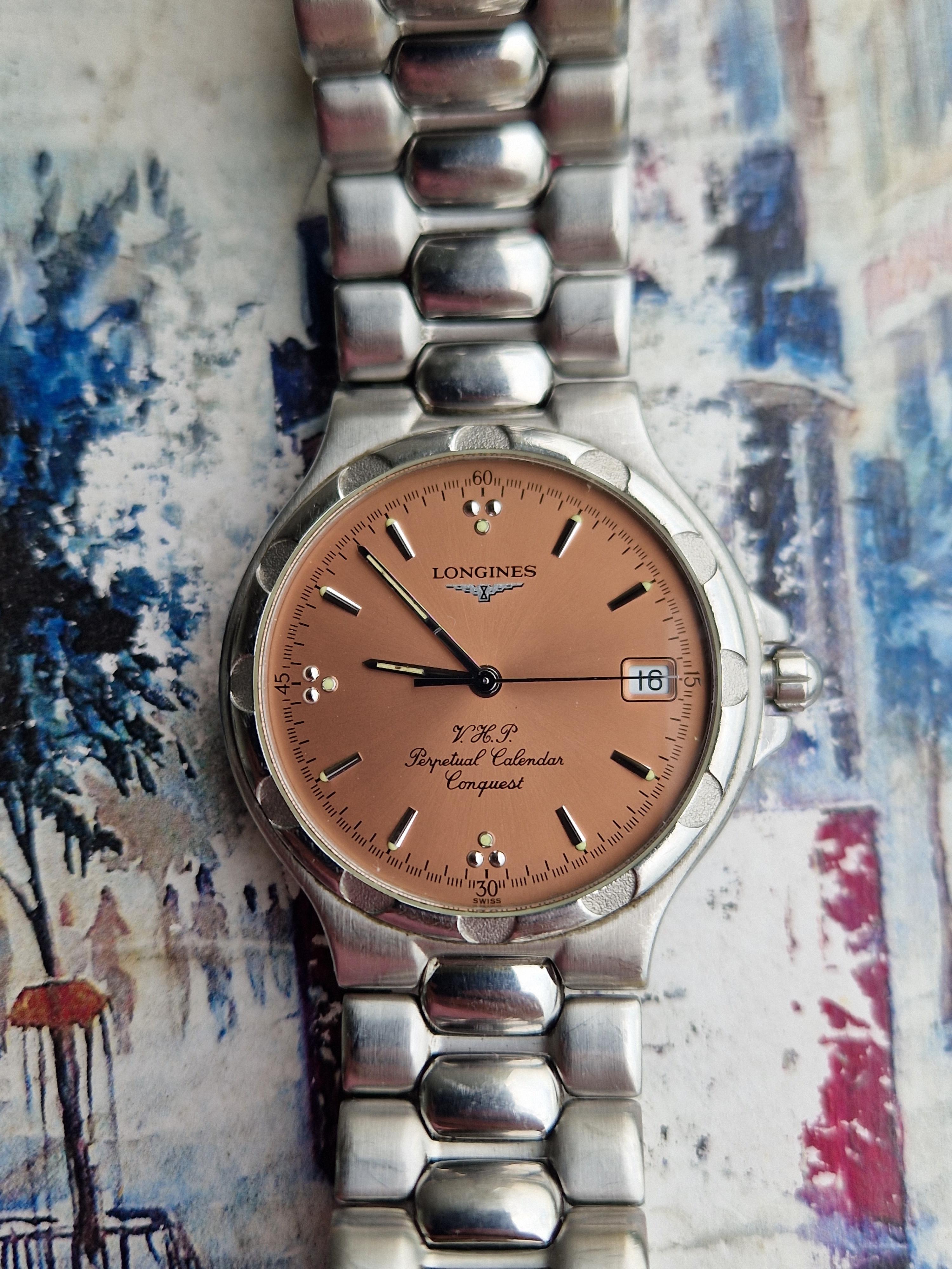 WTS] Longines Conquest VHP Perpetual Calendar - rare salmon dial