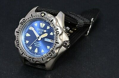 Seiko 5M23 6B40 SBBW025 Blue dial Scuba 200m Diver AGS Kinetic