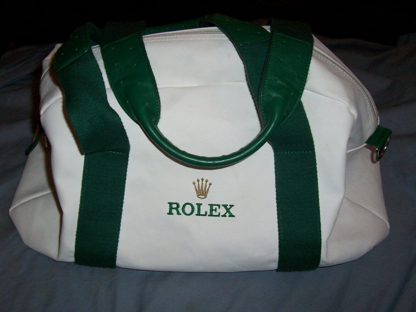 VINTAGE ROLEX WATCH GYM CARRY DUFFEL BAG MADE IN ITALY LEATHER