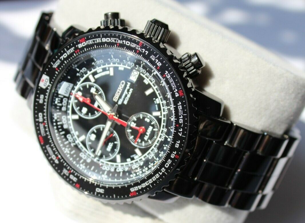 Seiko SNA411/SNA413 (7T62-0EB0) Super-Rare Stealth FlightMaster