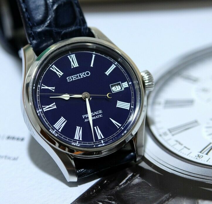 seiko presage blue enamel limited edition spb069