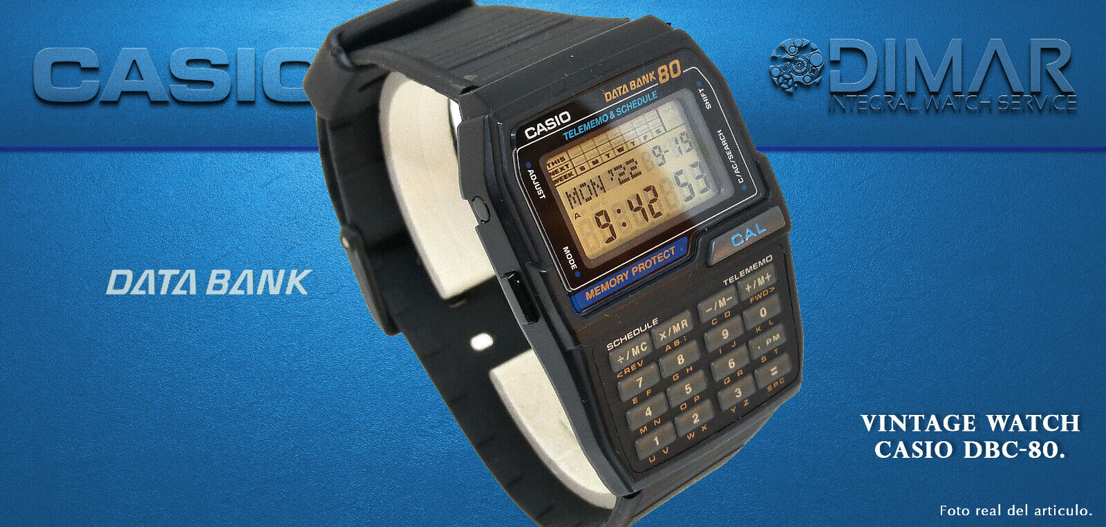 Reloj Casio DBC-32-1A Resina Calculadora Retro Data Bank