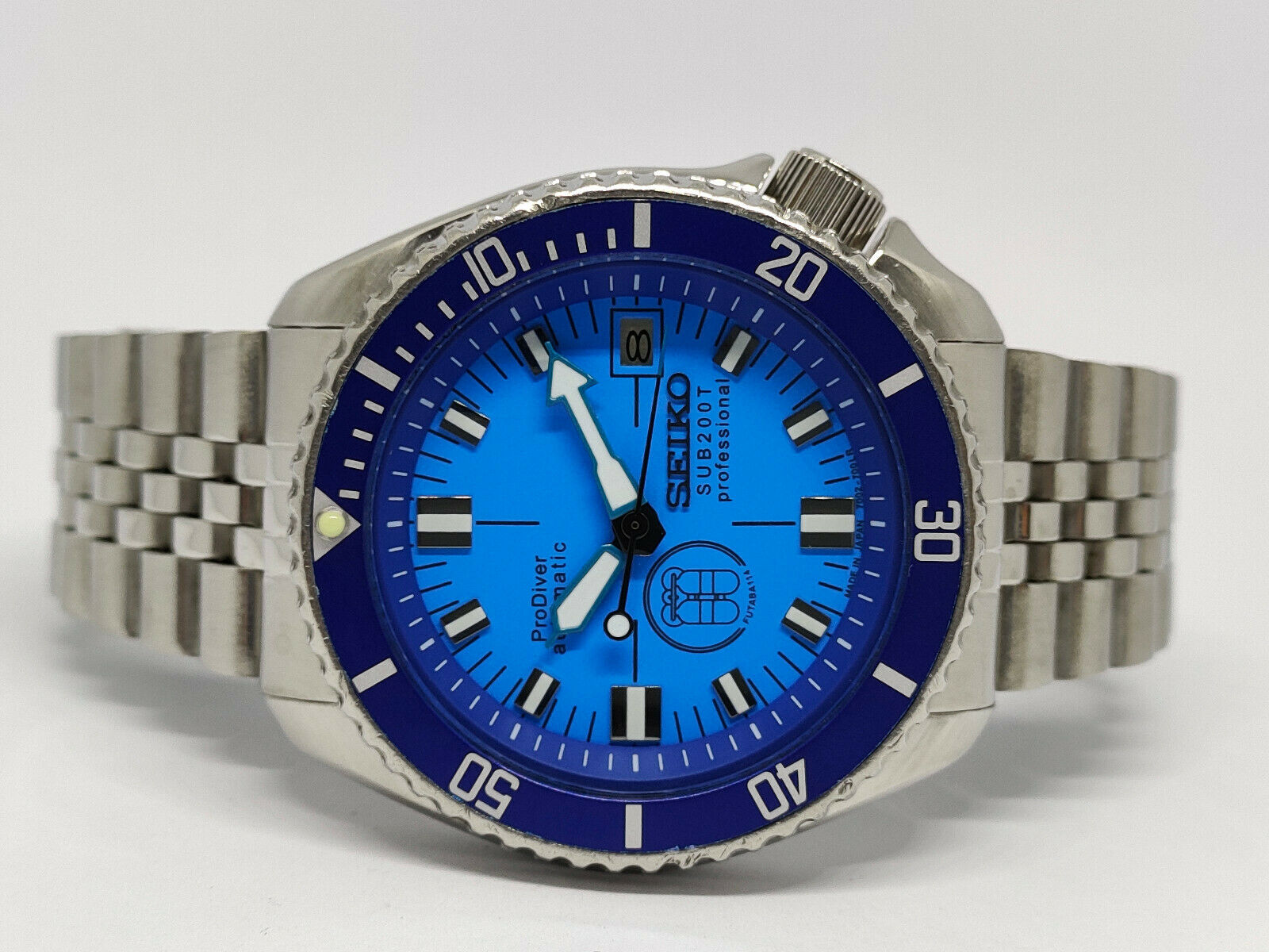 SEIKO DIVER 7002-7000 BLUE SUB200T PRODIVER MOD AUTOMATIC MENS WATCH ...