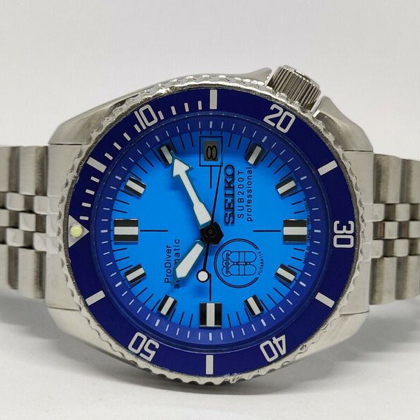 SEIKO DIVER 7002-7000 BLUE SUB200T PRODIVER MOD AUTOMATIC MENS WATCH ...