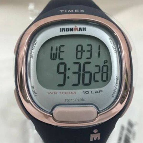 Timex Women Ironman Transit 33mm Blue/Rose Gold-Tone With Resin Strap  TW5M35100 | WatchCharts