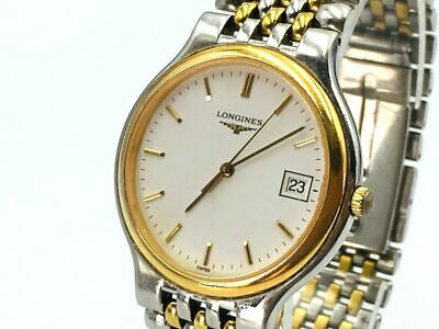 LONGINES Watch Flagship L5.631.3 Quartz 18K Gold Plated St.Steel