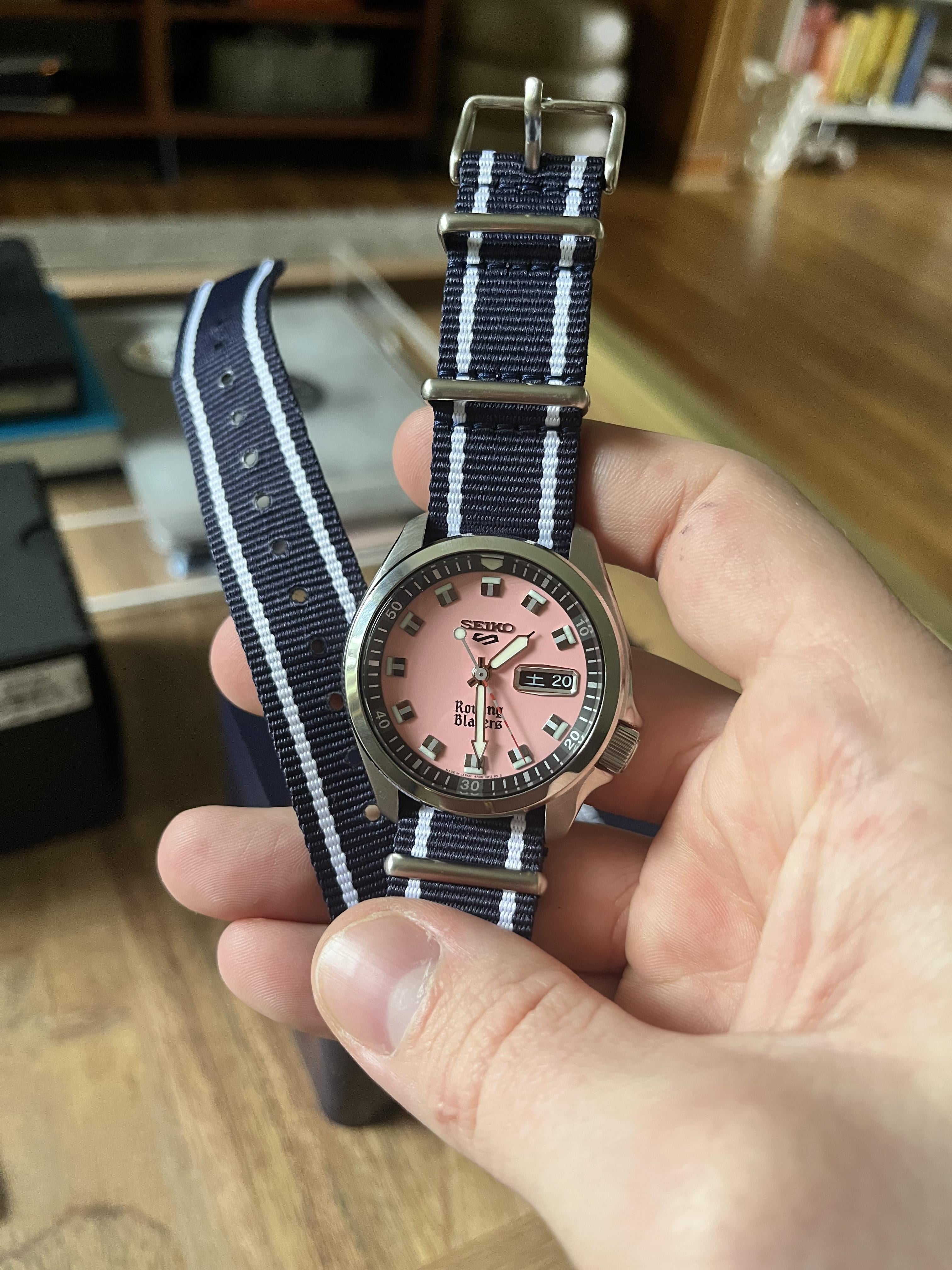 WTS Rowing Blazers x Seiko 5 Sports Pink Dial 560 WatchCharts