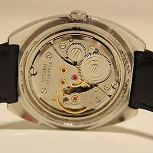 VINTAGE RARE JAPAN MEN'S ALL STAINLESS STEEL HAND WIND UP WATCH