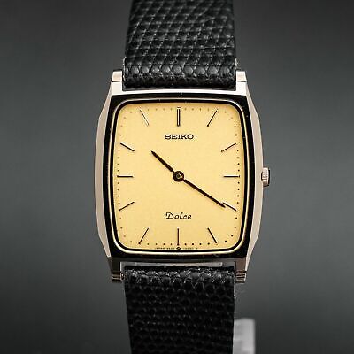 N-MINT] New Battery SEIKO Dolce 8J41-5000 Vintage Tank Shape Men
