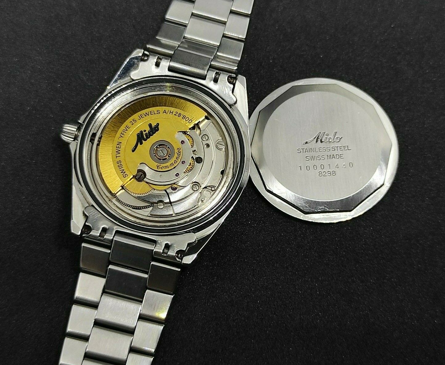 Rare Vintage Mido Commander Day Date 8298 automatic swiss made