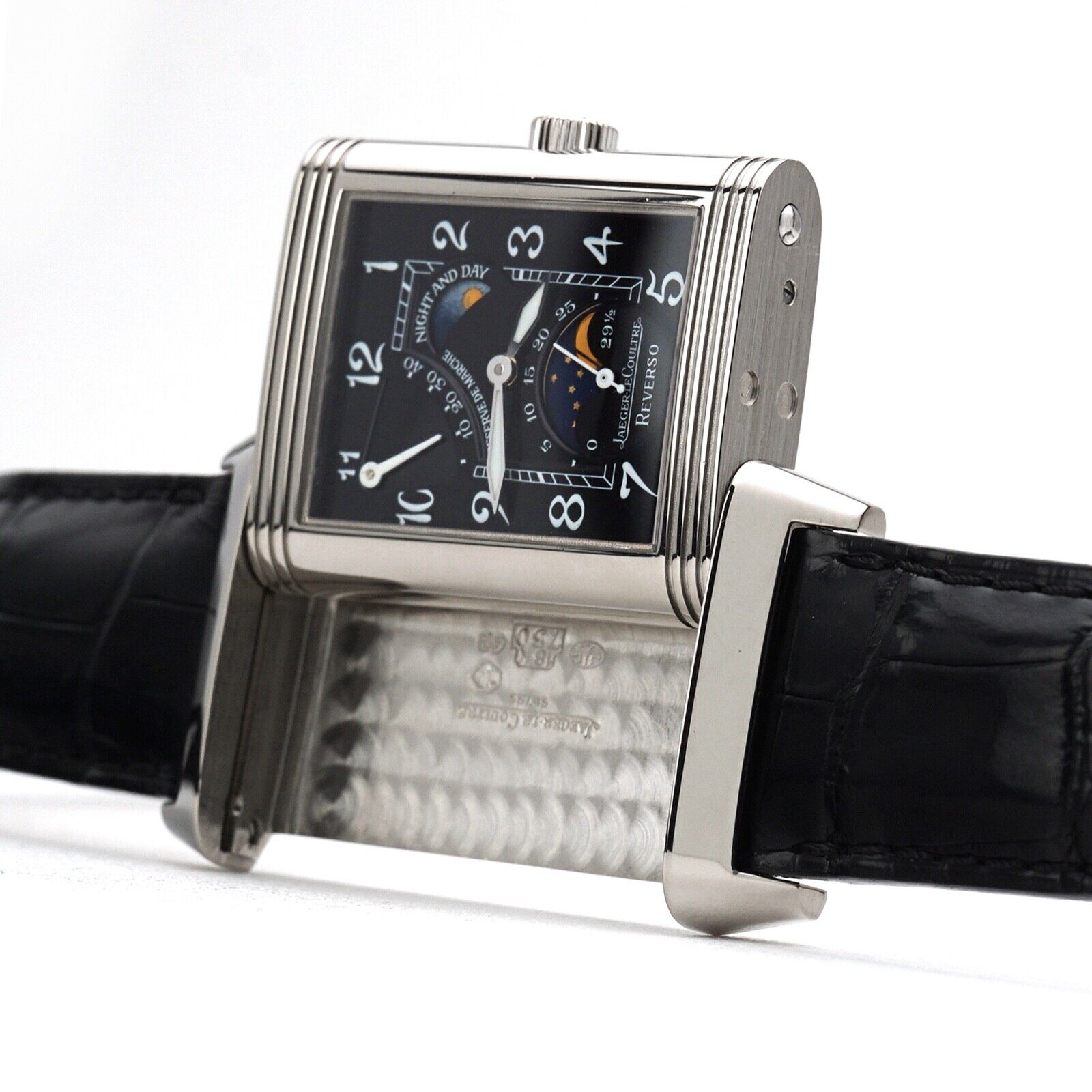 Jaeger LeCoultre Reverso Grande Sun Moon Wristwatch 270.3.63