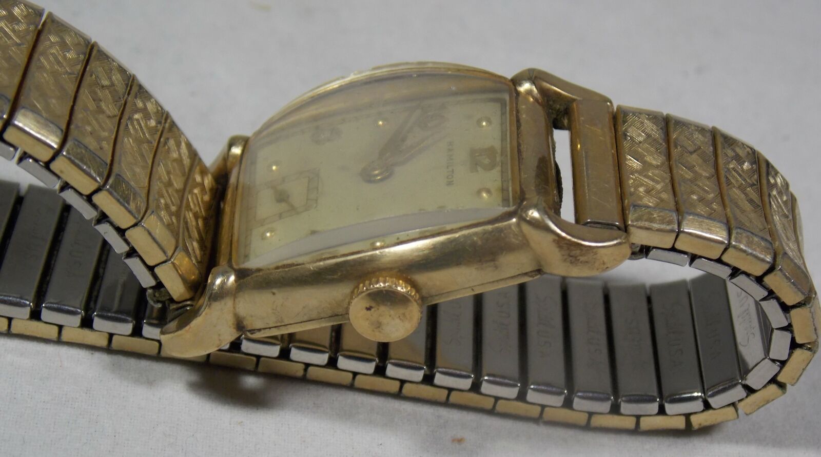 VINTAGE HAMILTON 10K GOLD FILLED L&K MEN'S WRIST WATCH SPEIDEL USA