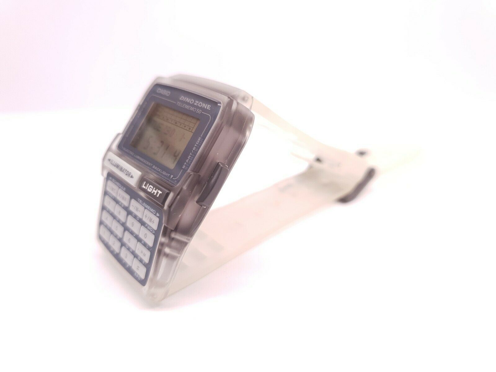 NOS CASIO DBC-63 DINO ZONE TRANSPARENT CALCULATOR WATCH MODULE