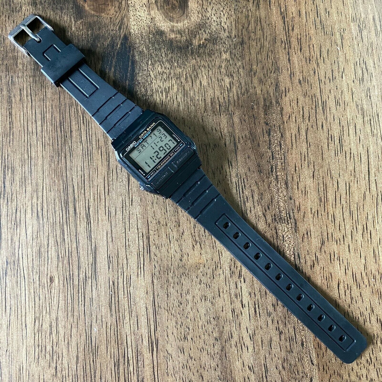 Vintage 1988 Casio DB-31 Data Bank Digital Watch Telememo 30 w