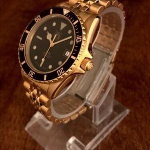 Tag Heuer 1000 Professional Vintage Watch Wolf Of Wall Street Rare Gold  Plated