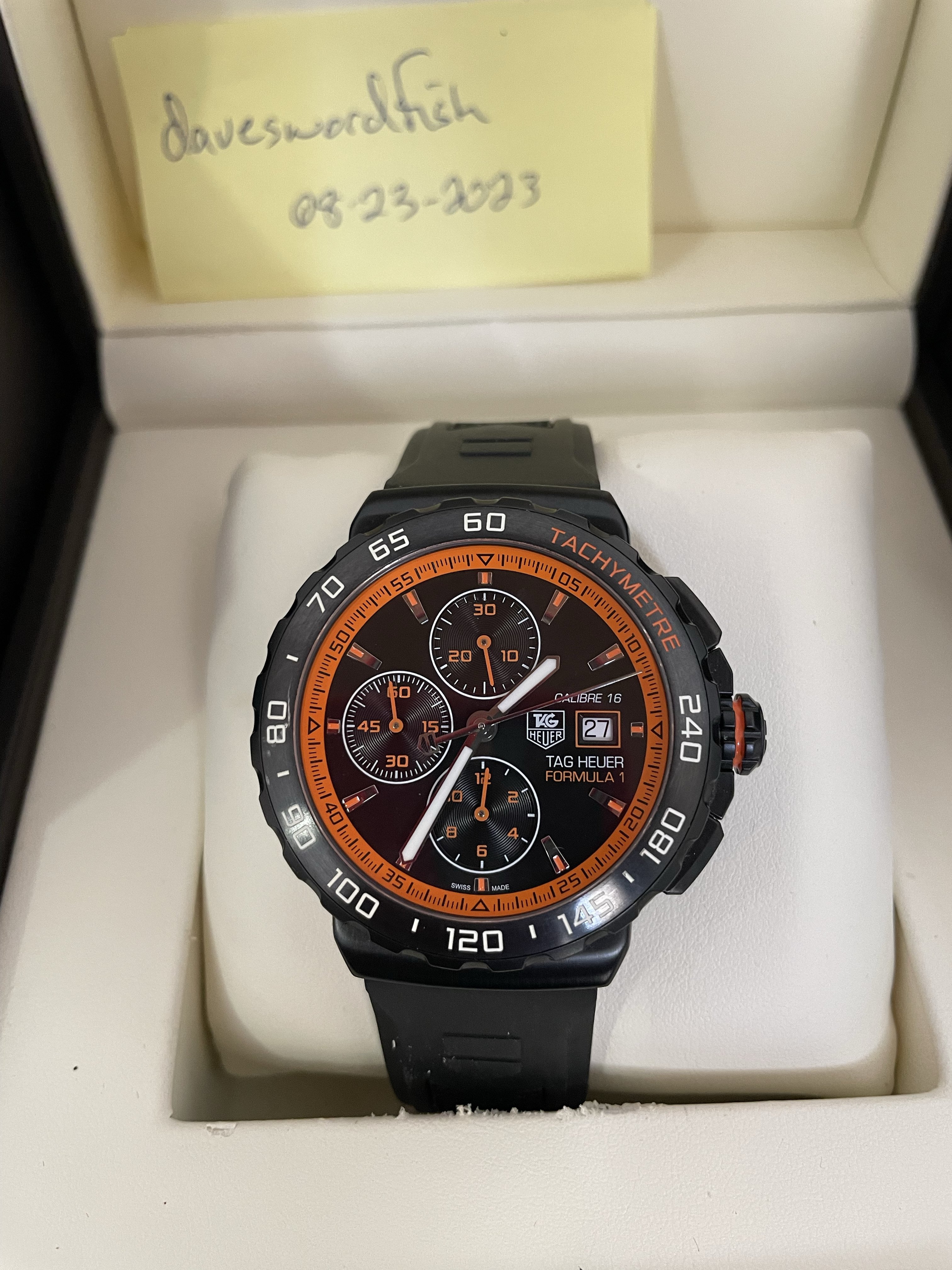 FS 1300 USD OBRO TAG HEUER CAU2012 auto chronograph exc cond