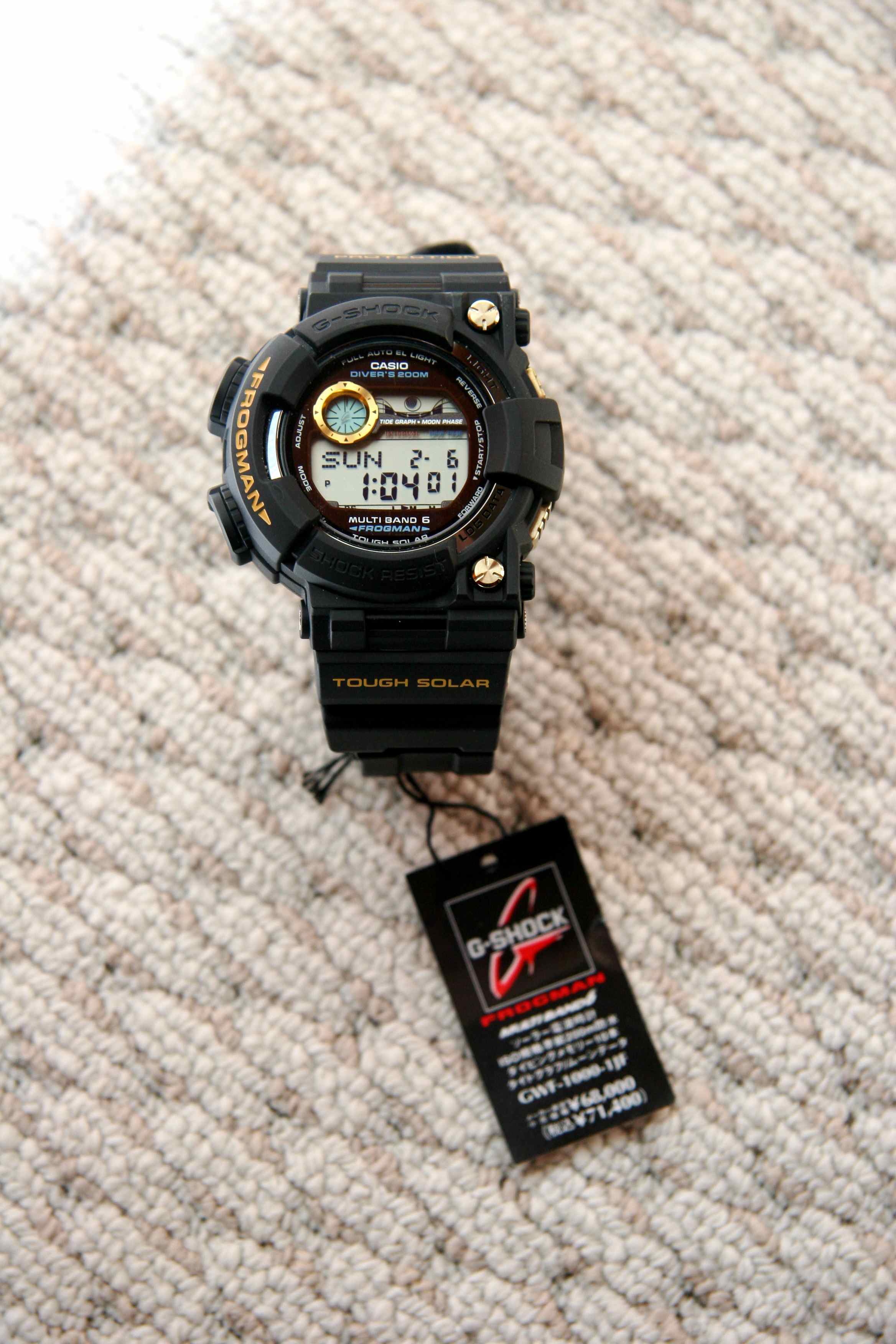 激安の CASIO ゴールドフロッグマン GWF-1000G-1JR - poumonquebec.ca