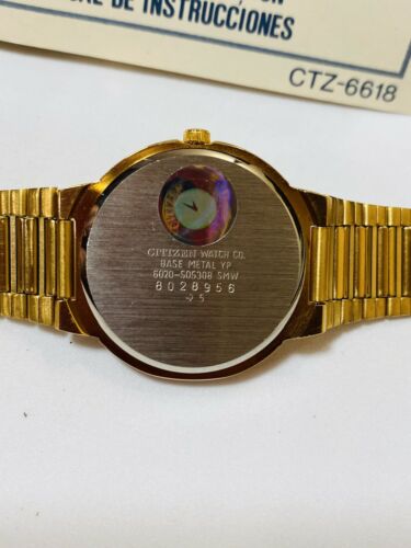CITIZEN ゴールド ラジオコントロール置時計 Beautiful Vintage Citizen Quartz Ctz-6618 Nems Watch Works Good