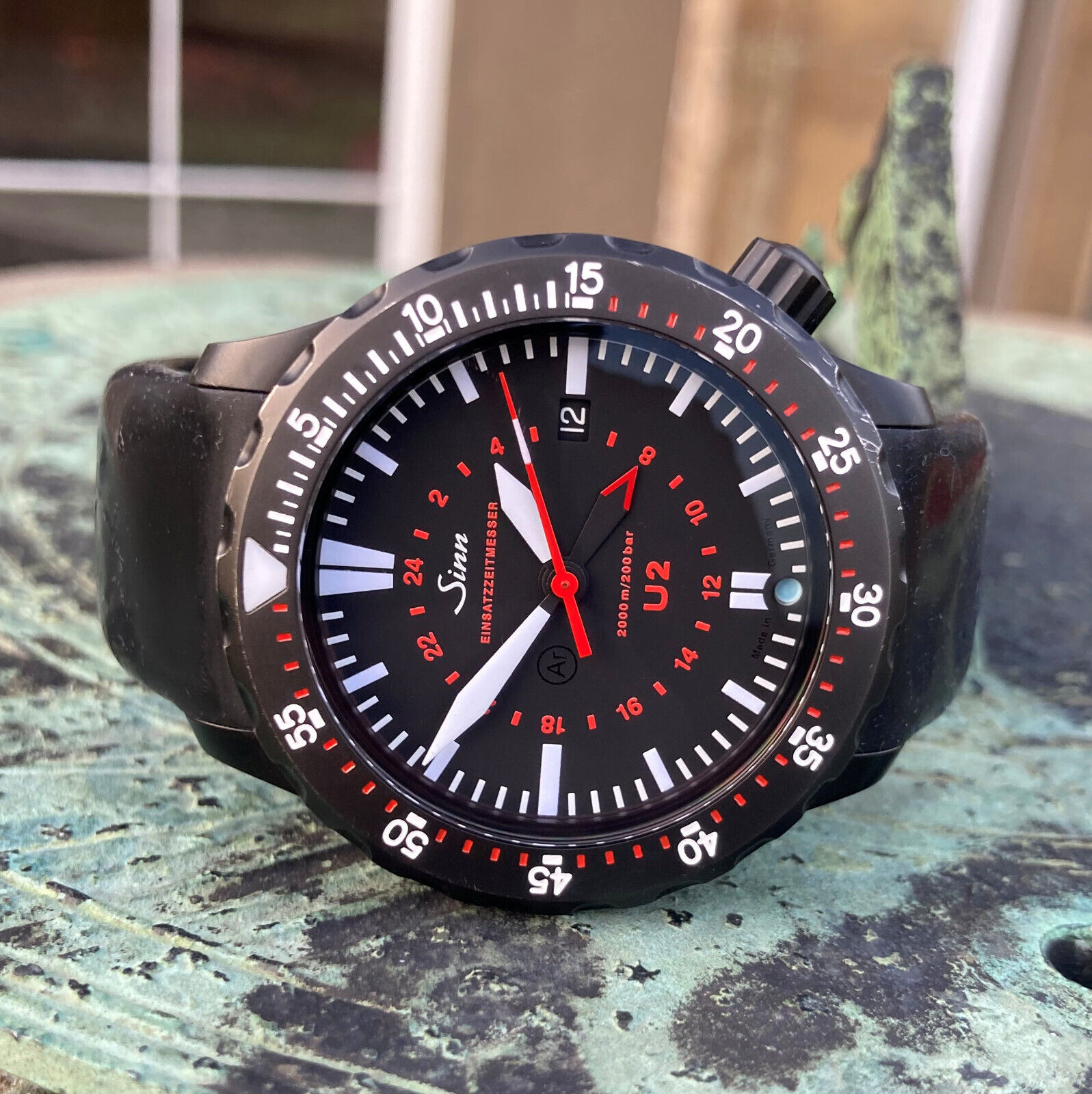 Sinn U2 S EZM 5 Einsatzzeitmesser Black PVD TEGIMENT Automatic GMT