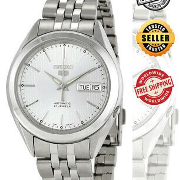 Seiko 5 Automatic SNKL15 SNKL15K1 See Through Day Date Stainless Steel ...