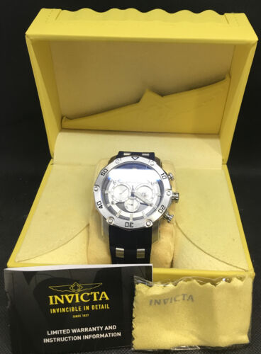 Invicta Watch 30028 Pro Diver Quartz Chrono 50mm Blk Sil Strap 
